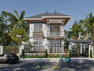 Thiết kế nhà 2 tầng mái Nhật đẹp – Giải pháp nhà ở bền vững & tiện nghi